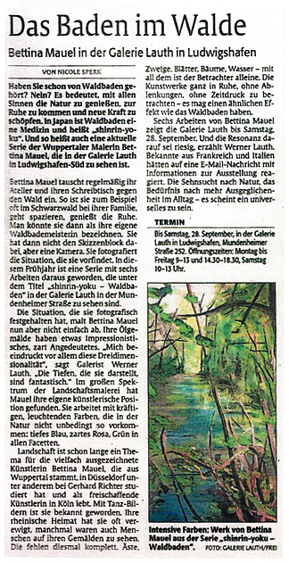 Zeitungsartikel Das Baden im Walde